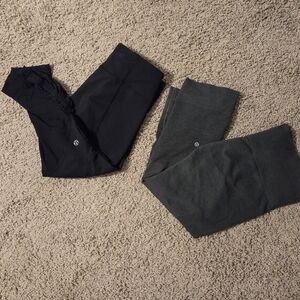 lululemon athletica Black and Gray Leggings